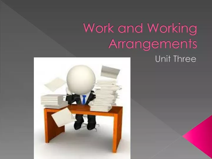 work and working arrangements