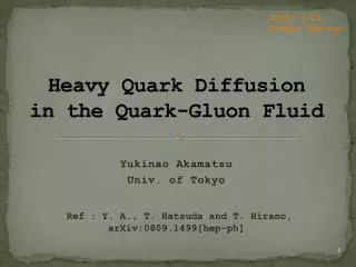 Heavy Quark Diffusion in the Quark-Gluon Fluid