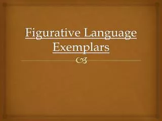 Figurative Language Exemplars