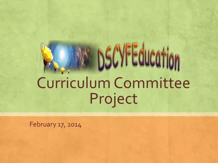 curriculum committee project