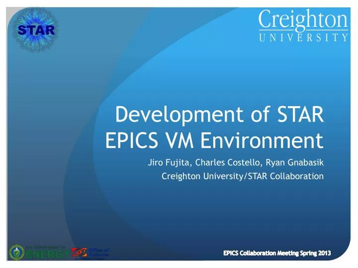 development of star epics vm environment