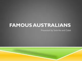 Famous Australians