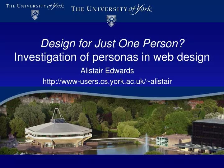 design for just one person investigation of personas in web design