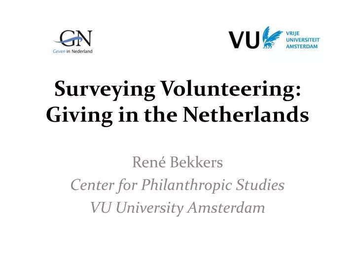 surveying volunteering giving in the netherlands