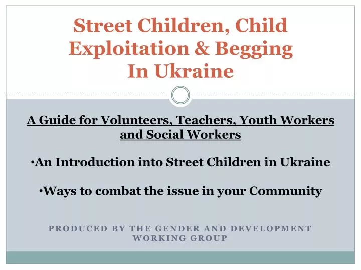 street children child exploitation begging in ukraine