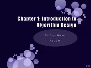 Chapter 1: Introduction to Algorithm Design