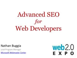 Advanced SEO for Web Developers