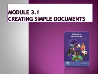 Module 3.1 Creating simple documents