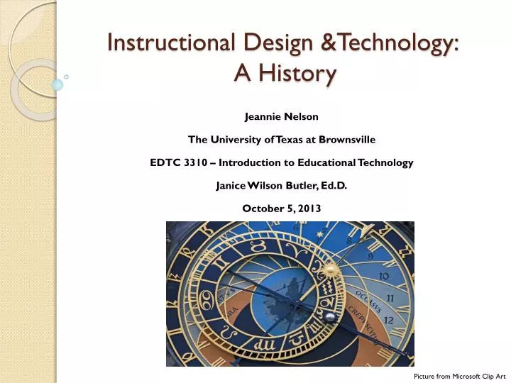instructional design technology a history