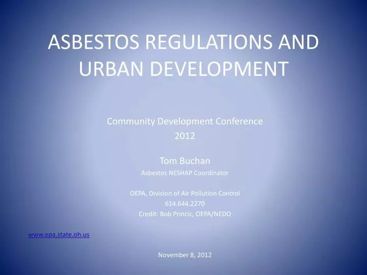 asbestos regulations and urban development