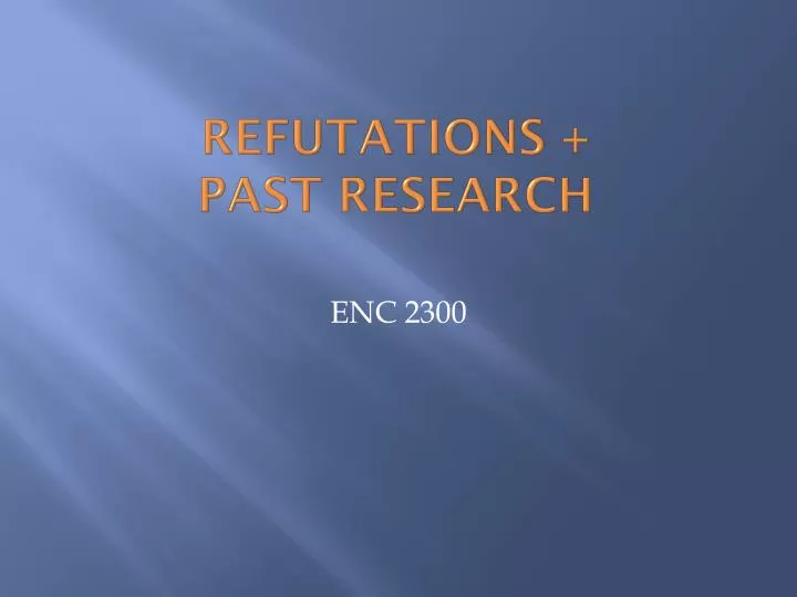 refutations past research