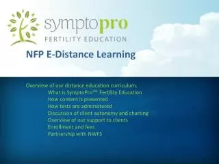 NFP E-Distance Learning