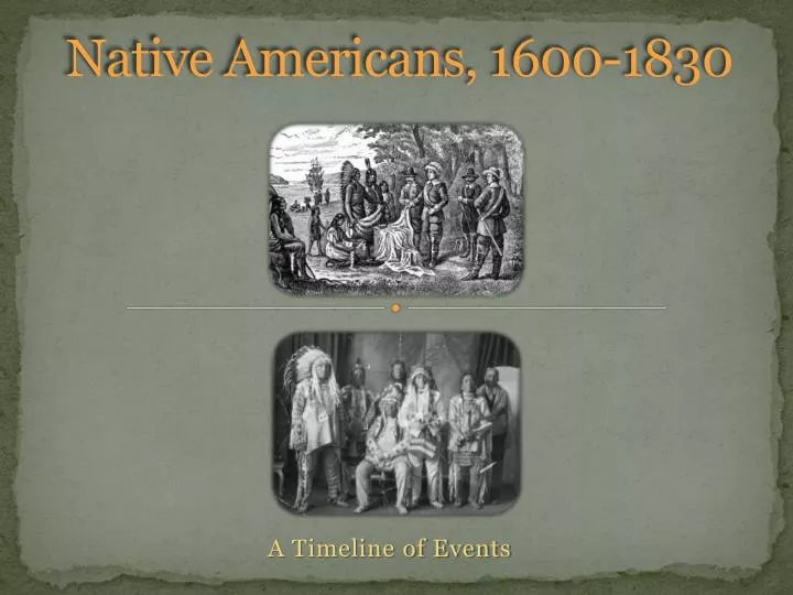 native americans 1600 1830