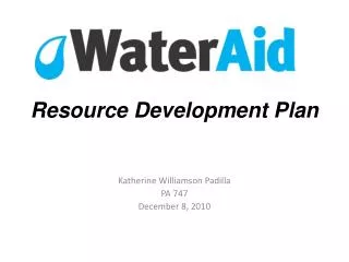 Resource Development Plan