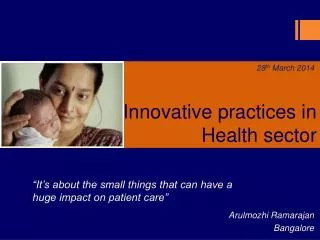 Innovative practices in Health sector