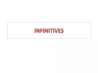 INFINITIVES