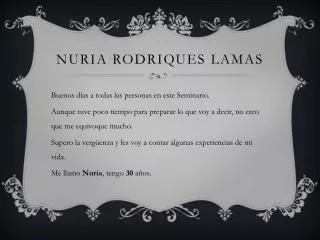 Nuria Rodriques Lamas
