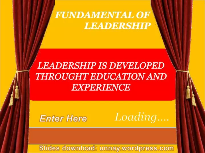 fundamental of leadership