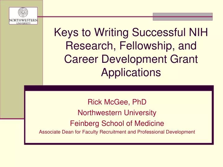 keys to writing successful nih research fellowship and career development grant applications