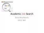 Academic Job Search - slide 1