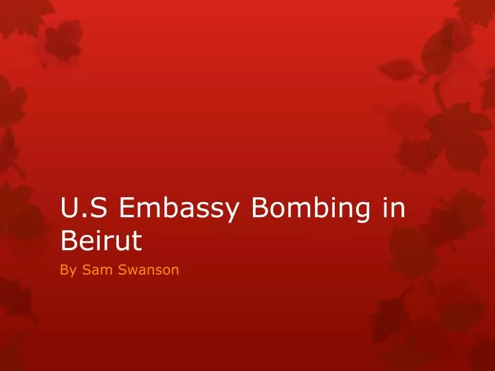 u s embassy bombing in beirut