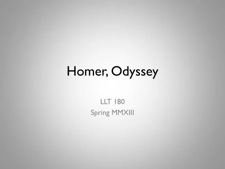 homer odyssey