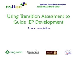 Using Transition Assessment to Guide IEP Development