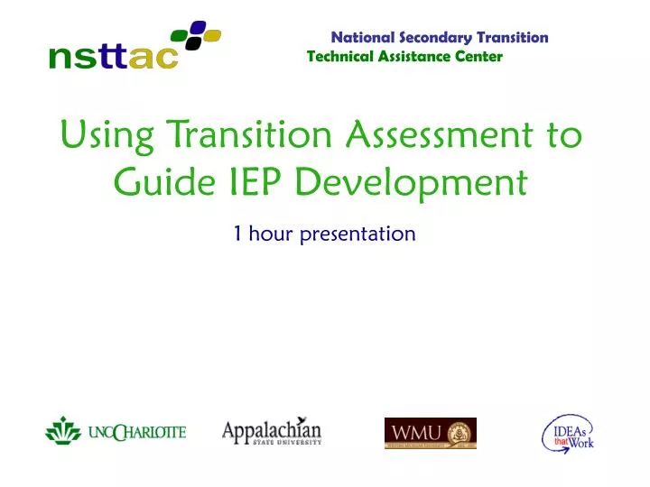 using transition assessment to guide iep development