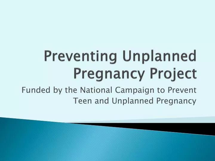 preventing unplanned pregnancy project