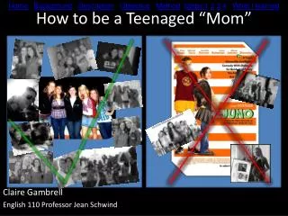 How to be a Teenaged “Mom”