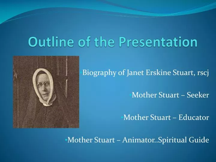 outline of the presentation