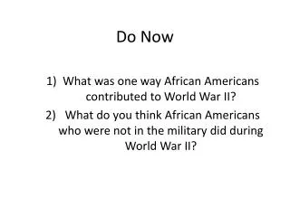 do now