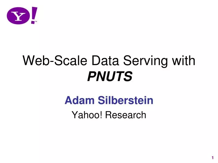 web scale data serving with pnuts