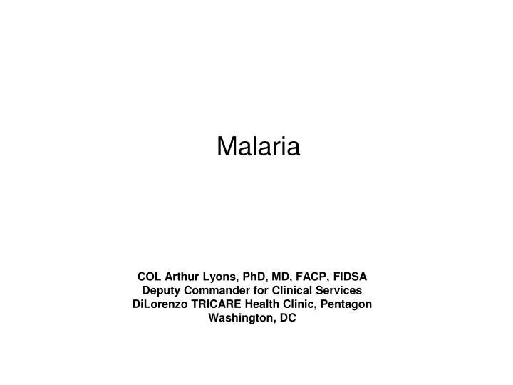 malaria