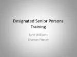 Designated Senior Persons Training - slide 1