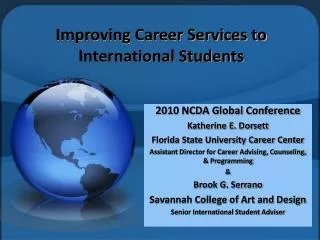 Improving Career Services to International Students