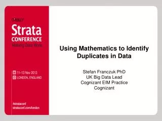 Using Mathematics to Identify Duplicates in Data