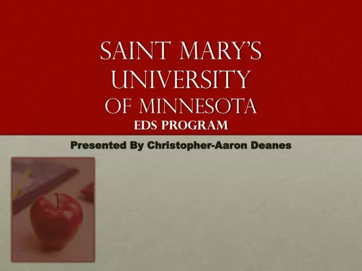 saint mary s university of minnesota eds program