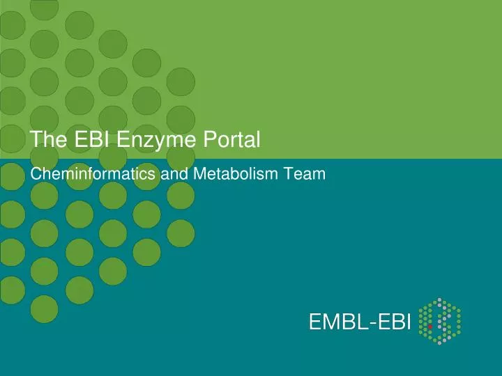 the ebi enzyme portal