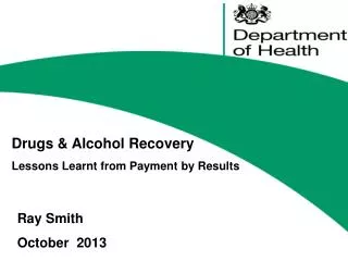 Drugs &amp; Alcohol Recovery Lessons Learnt from Payment by Results