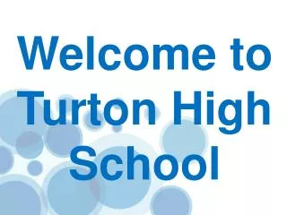 Welcome to Turton High School