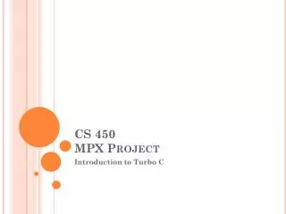CS 450 MPX Project
