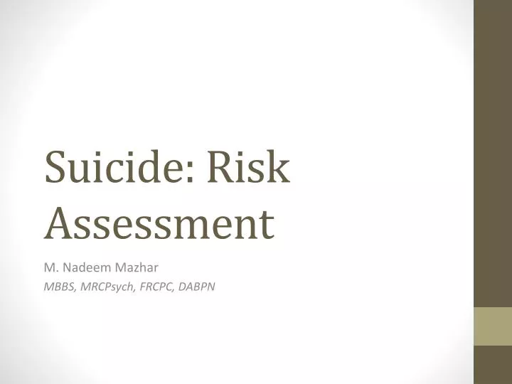 suicide risk assessment