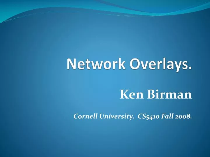 network overlays