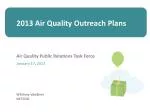 2013 Air Quality Outreach Plans - slide 1