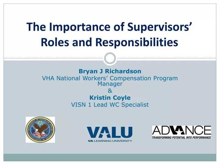 the importance of supervisors roles and responsibilities