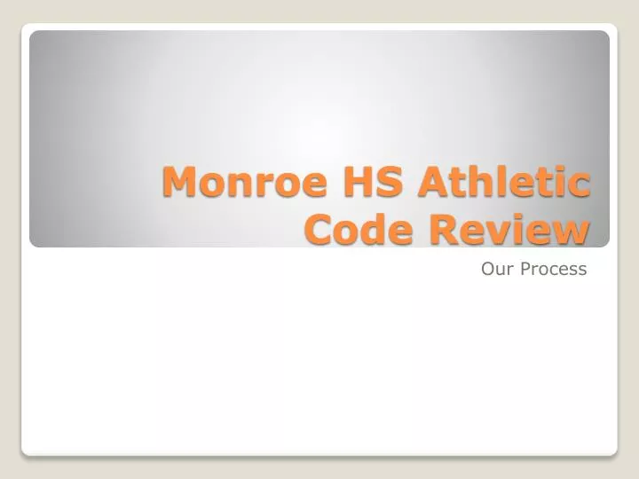 monroe hs athletic code review