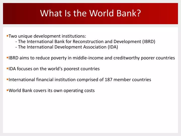 what is the world bank