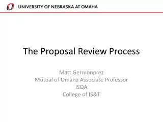 The Proposal Review Process