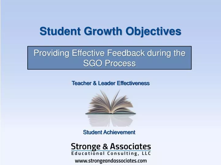 student growth objectives
